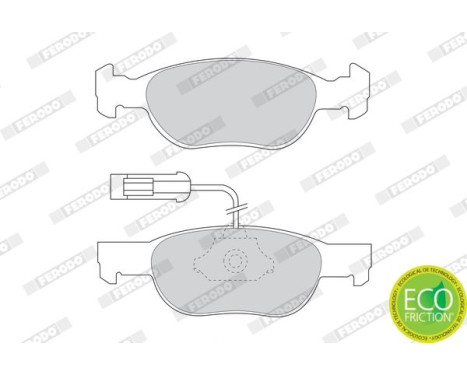 Brake Pad Set, disc brake PREMIER ECO FRICTION FDB1040 Ferodo, Image 4