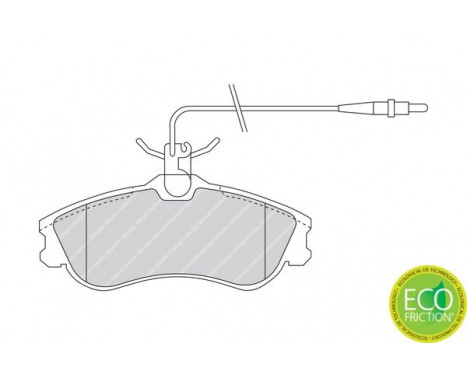 Brake Pad Set, disc brake PREMIER ECO FRICTION FDB1112 Ferodo, Image 2