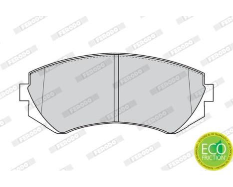 Brake Pad Set, disc brake PREMIER ECO FRICTION FDB1166 Ferodo, Image 4