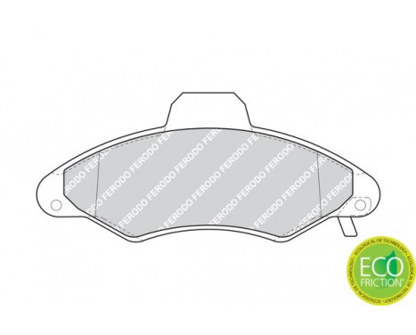 Brake Pad Set, disc brake PREMIER ECO FRICTION FDB1276 Ferodo, Image 2