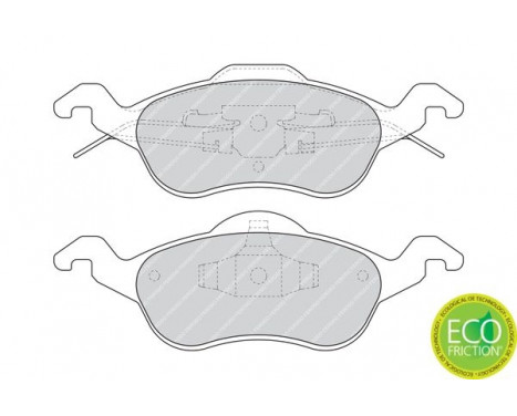 Brake Pad Set, disc brake PREMIER ECO FRICTION FDB1318 Ferodo, Image 3