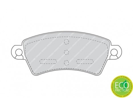 Brake Pad Set, disc brake PREMIER ECO FRICTION FDB1370 Ferodo, Image 3