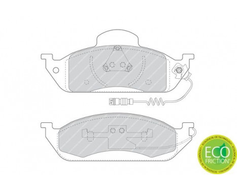 Brake Pad Set, disc brake PREMIER ECO FRICTION FDB1400 Ferodo, Image 4