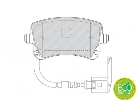 Brake Pad Set, disc brake PREMIER ECO FRICTION FDB1408 Ferodo, Image 3