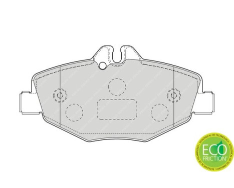 Brake Pad Set, disc brake PREMIER ECO FRICTION FDB1414 Ferodo, Image 3