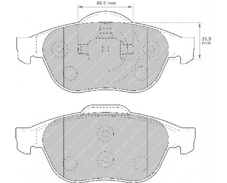 Brake Pad Set, disc brake PREMIER ECO FRICTION FDB1441 Ferodo