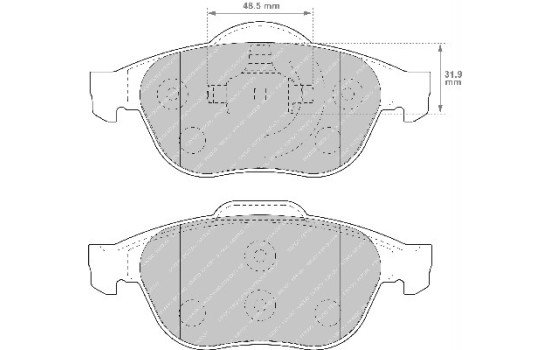 Brake Pad Set, disc brake PREMIER ECO FRICTION FDB1441 Ferodo