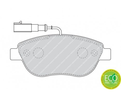 Brake Pad Set, disc brake PREMIER ECO FRICTION FDB1467 Ferodo, Image 3