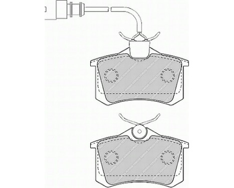 Brake Pad Set, disc brake PREMIER ECO FRICTION FDB1481 Ferodo, Image 2