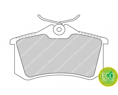 Brake Pad Set, disc brake PREMIER ECO FRICTION FDB1491 Ferodo, Image 3