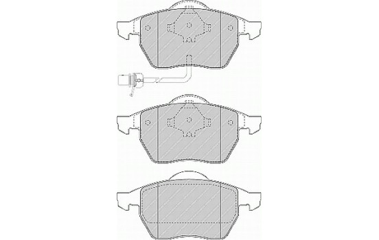 Brake Pad Set, disc brake PREMIER ECO FRICTION FDB1496 Ferodo