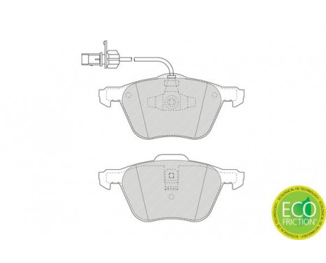 Brake Pad Set, disc brake PREMIER ECO FRICTION FDB1497 Ferodo, Image 3