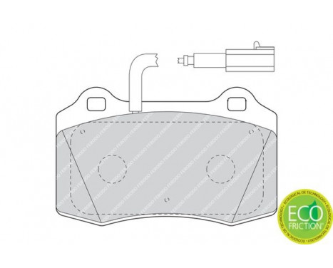 Brake Pad Set, disc brake PREMIER ECO FRICTION FDB1508 Ferodo, Image 2