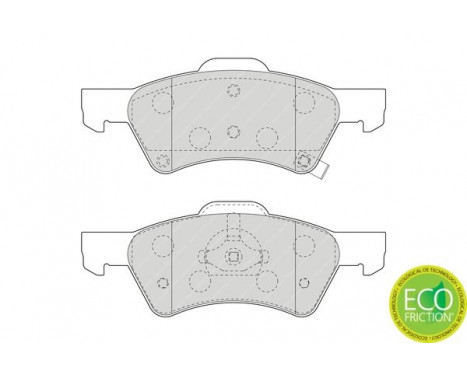 Brake Pad Set, disc brake PREMIER ECO FRICTION FDB1510 Ferodo, Image 3