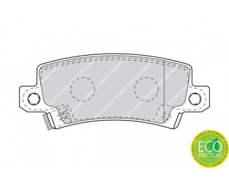 Brake Pad Set, disc brake PREMIER ECO FRICTION FDB1574 Ferodo, Image 3