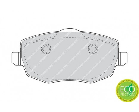 Brake Pad Set, disc brake PREMIER ECO FRICTION FDB1581 Ferodo, Image 2