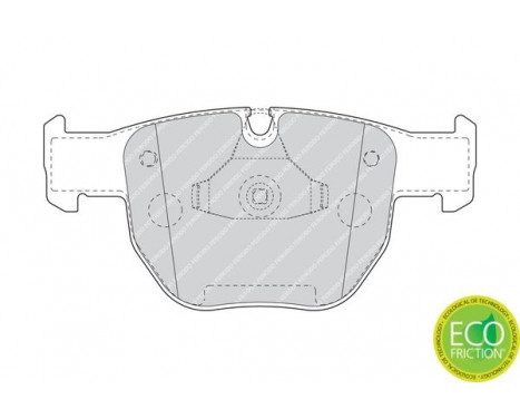 Brake Pad Set, disc brake PREMIER ECO FRICTION FDB1597 Ferodo, Image 3
