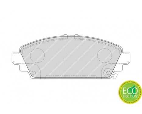 Brake Pad Set, disc brake PREMIER ECO FRICTION FDB1601 Ferodo, Image 3