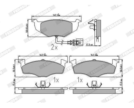 Brake Pad Set, disc brake PREMIER ECO FRICTION FDB1634 Ferodo, Image 4
