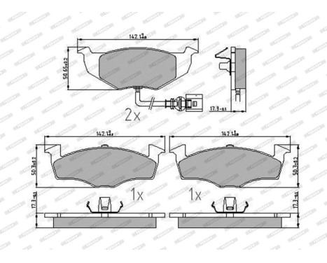 Brake Pad Set, disc brake PREMIER ECO FRICTION FDB1634 Ferodo, Image 5
