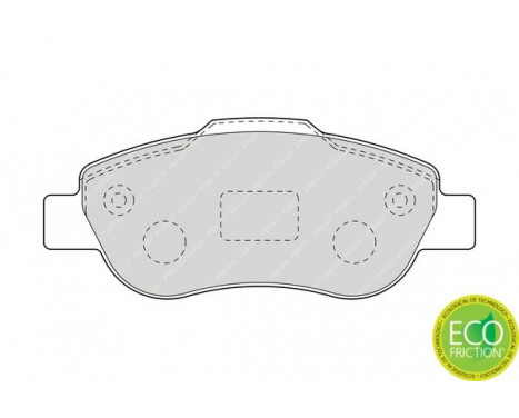 Brake Pad Set, disc brake PREMIER ECO FRICTION FDB1652 Ferodo, Image 4