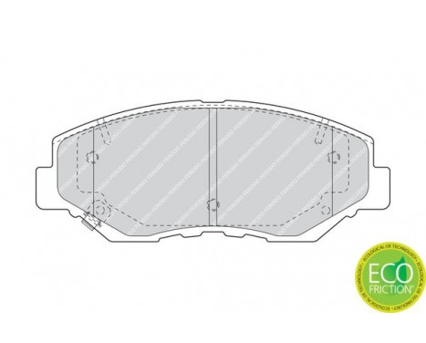 Brake Pad Set, disc brake PREMIER ECO FRICTION FDB1658 Ferodo, Image 2