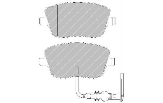 Brake Pad Set, disc brake PREMIER ECO FRICTION FDB1662 Ferodo