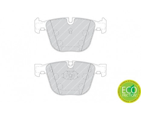 Brake Pad Set, disc brake PREMIER ECO FRICTION FDB1672 Ferodo, Image 3