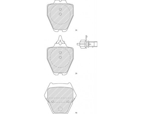 Brake Pad Set, disc brake PREMIER ECO FRICTION FDB1709 Ferodo, Image 2