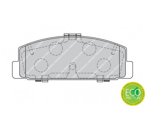 Brake Pad Set, disc brake PREMIER ECO FRICTION FDB1721 Ferodo, Image 3