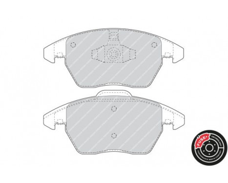 Brake Pad Set, disc brake PREMIER ECO FRICTION FDB1728 Ferodo, Image 2