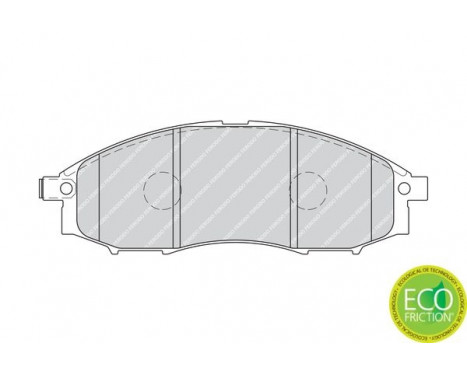 Brake Pad Set, disc brake PREMIER ECO FRICTION FDB1745 Ferodo, Image 3