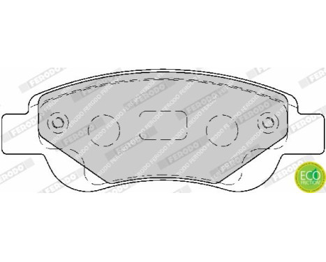 Brake Pad Set, disc brake PREMIER ECO FRICTION FDB1790 Ferodo, Image 4