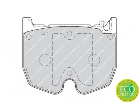 Brake Pad Set, disc brake PREMIER ECO FRICTION FDB1810 Ferodo, Image 4