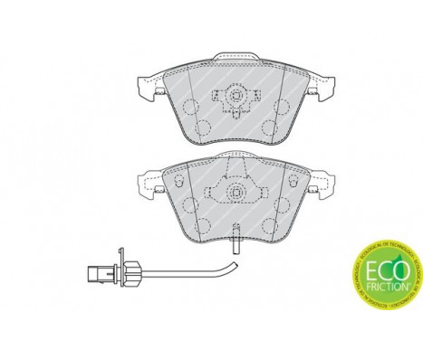 Brake Pad Set, disc brake PREMIER ECO FRICTION FDB1827 Ferodo, Image 3