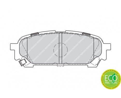 Brake Pad Set, disc brake PREMIER ECO FRICTION FDB1861 Ferodo, Image 3