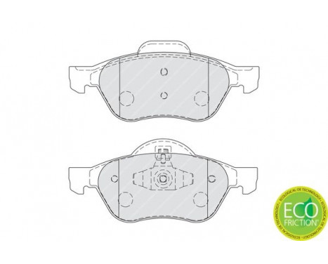 Brake Pad Set, disc brake PREMIER ECO FRICTION FDB1866 Ferodo, Image 3