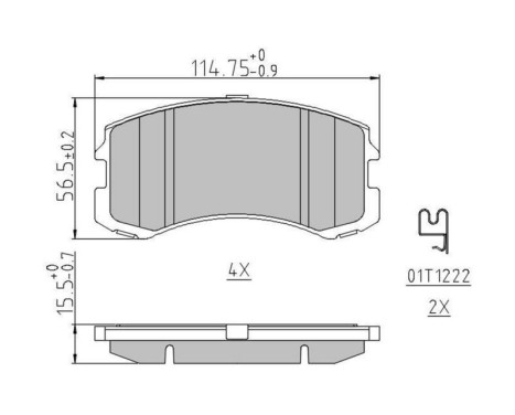 Brake Pad Set, disc brake PREMIER ECO FRICTION FDB1886 Ferodo, Image 4