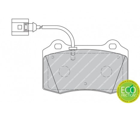 Brake Pad Set, disc brake PREMIER ECO FRICTION FDB1896 Ferodo, Image 4