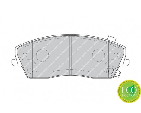 Brake Pad Set, disc brake PREMIER ECO FRICTION FDB1954 Ferodo, Image 3