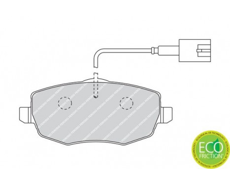 Brake Pad Set, disc brake PREMIER ECO FRICTION FDB1976 Ferodo, Image 2