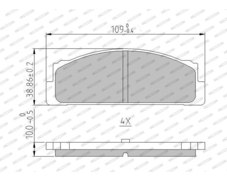 Brake Pad Set, disc brake PREMIER ECO FRICTION FDB22 Ferodo, Image 3