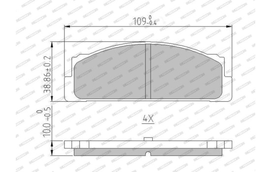 Brake Pad Set, disc brake PREMIER ECO FRICTION FDB22 Ferodo, Image 3