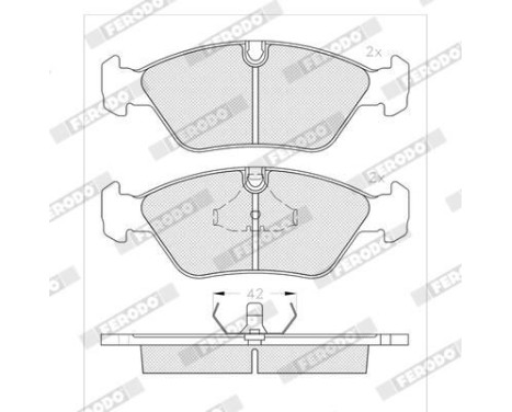 Brake Pad Set, disc brake PREMIER ECO FRICTION FDB256 Ferodo, Image 3