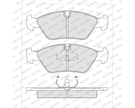 Brake Pad Set, disc brake PREMIER ECO FRICTION FDB256 Ferodo, Image 3
