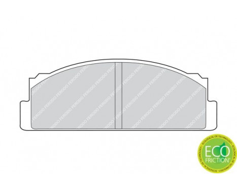 Brake Pad Set, disc brake PREMIER ECO FRICTION FDB29 Ferodo, Image 2