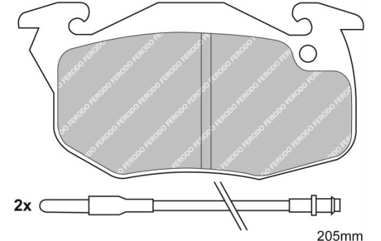 Brake Pad Set, disc brake PREMIER ECO FRICTION FDB393 Ferodo, Image 2