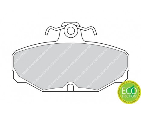 Brake Pad Set, disc brake PREMIER ECO FRICTION FDB398 Ferodo, Image 2