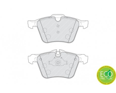 Brake Pad Set, disc brake PREMIER ECO FRICTION FDB4108 Ferodo, Image 4