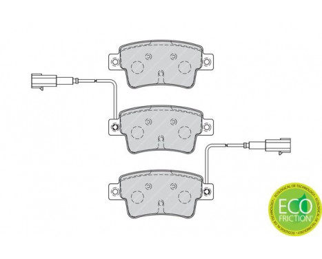 Brake Pad Set, disc brake PREMIER ECO FRICTION FDB4325 Ferodo, Image 3